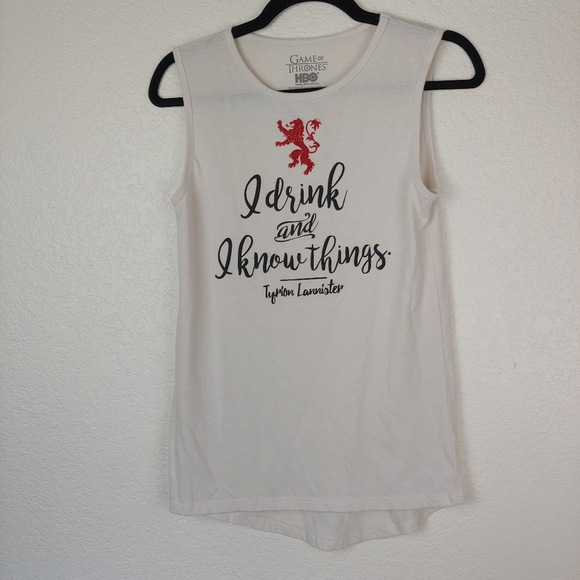 Tops - 2/$15 Game of Thrones HBO Cream Tank Top Size M